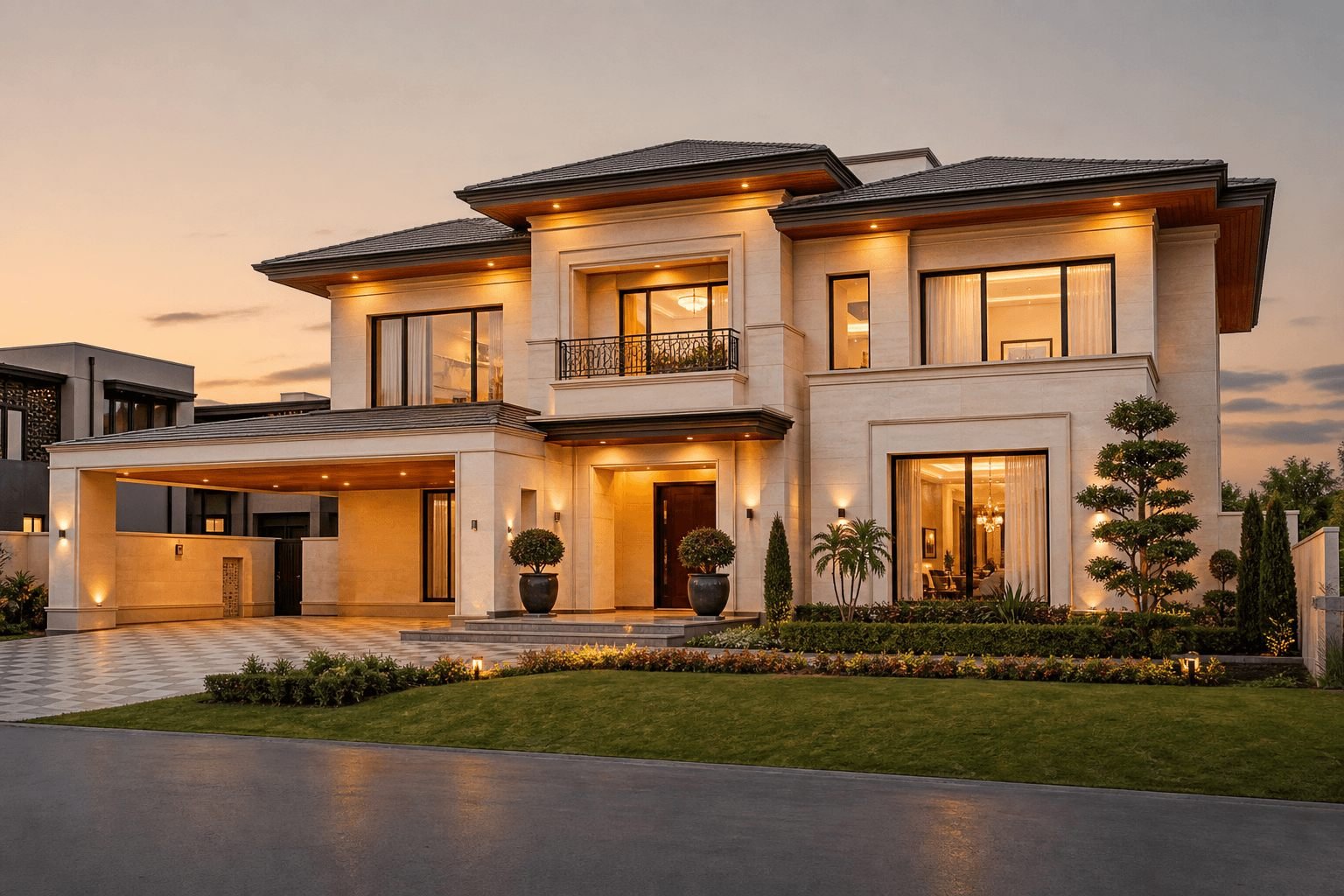 Luxury one kanal villa construction project in Bahria Town Lahore